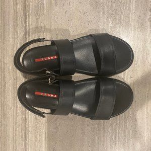 PRADA LEATHER SANDALS